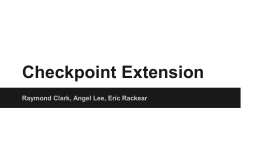 Checkpoint Extension