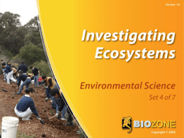 4 Investigating Ecosystems