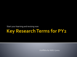 Key Research Terms for PY2