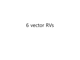 Vector random variables