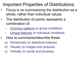 Data Distributions: