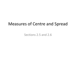 Lesson 2 Measures of Spread and Centre