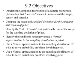 mean and standard deviation for the sampling distribution of a