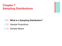 + Sampling Distribution