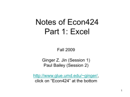 Notes for Excel