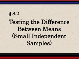 two-sample t-test
