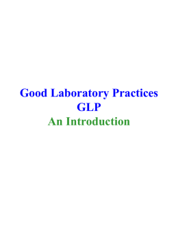 Good Laboratory Prac..