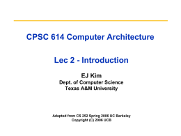 Introduction - TAMU Computer Science Faculty Pages