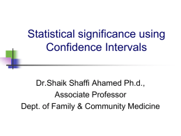 Lecture 33-Statistical significance using Confidence Intervals