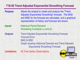 Trend Adjusted Exponential Smoothing Forecast