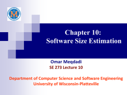 Size estimating principles - 1 - University of Wisconsin