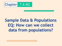 How can we collect data from populations?