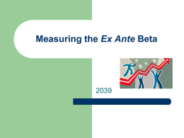 Measuring the Beta