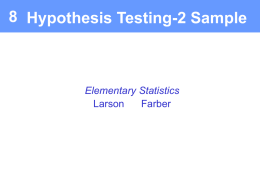 downloads/larson 8 Hypothesis Testing
