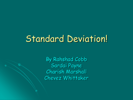 Standard Deviation!