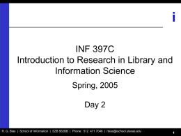 Day 2 Class Slides - School of Information