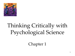 Critical Thinking/Research