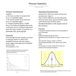 Poisson Statistics MCH Sem3