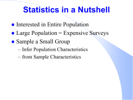 Statistics in a NutShell