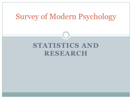Statistics and Research