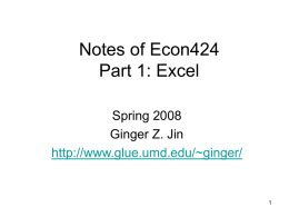 Introduction to Econ424