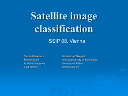 Satellite image classification SSIP 08, Vienna