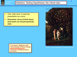 Statistics Module 4, Testing hypotheses, the