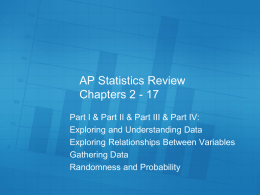 AP Statistics Review - peacock