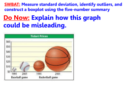 SWBAT: Measure standard deviation, identify outliers, and construct