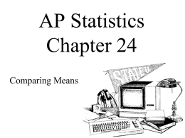 AP Statistics Chapter 11 - peacock