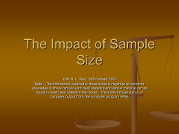 Impact of Sample Size