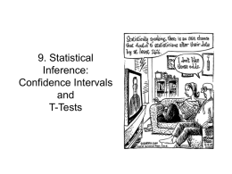 Lecture 9: Statistical Inference