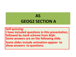as-geog2-section-a - Geography is easy