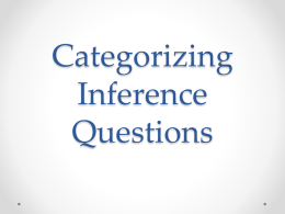 Categorizing Inference Questions