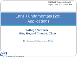 EnKF Configure/Run - Developmental Testbed Center
