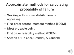 First order reliability method (FORM)