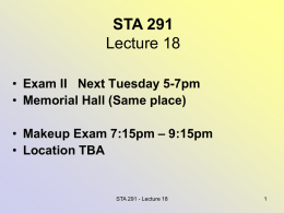 STA 291 - Mathematics