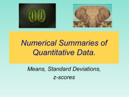 Review: Numerical Summaries