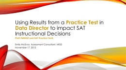 Using Results from a Practice Test in Data Directorx