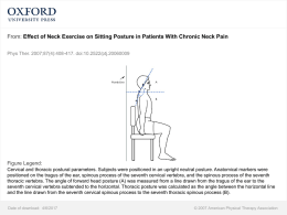 Effect of Neck Exercise on Sitting Posture in Patients With Chronic