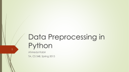 Data Preprocessing in Python