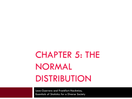 Chapter 5 normal distributionx
