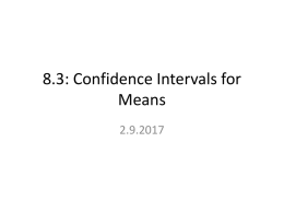 8.3: Confidence Intervals for Means