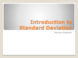 Introduction to Standard Deviation