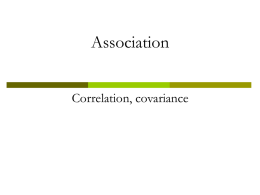 Covariation and correlation