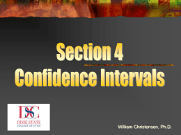 Section 6 - Confidence Intervals