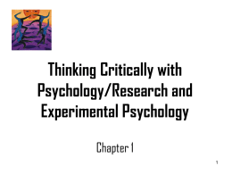 Reseearch-Thinking Critically_2015