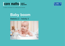 Statistics_Baby_boomx - Core Maths Support Programme
