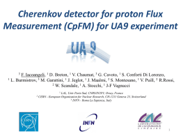 Cherenkov detector for proton Flux Measurement