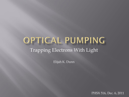 Optical Pumping Presentation